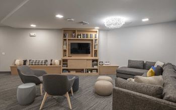 Library with curated books